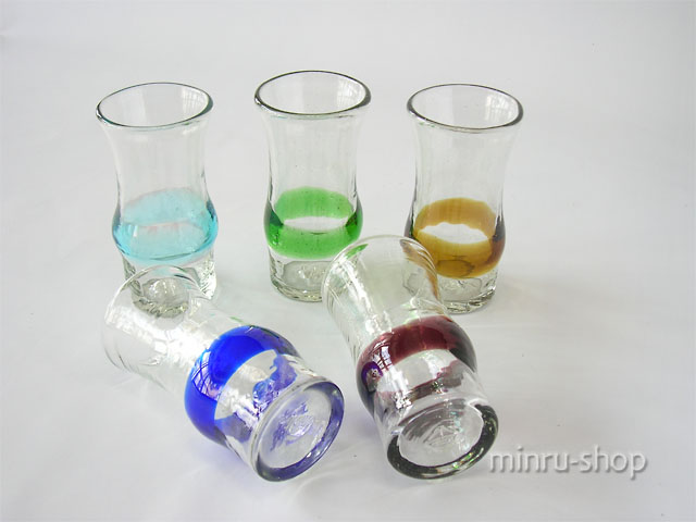 透帯グラス5色。